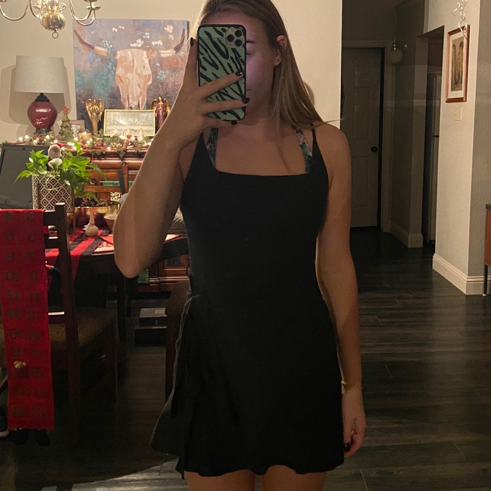 princess polly love lame mini dress in black